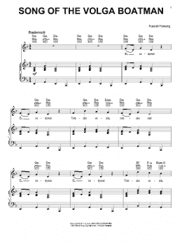 page one of Song Of The Volga Boatman (Piano, Vocal & Guitar Chords (Right-Hand Melody))