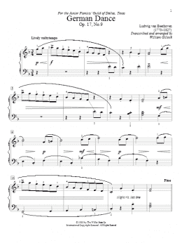 page one of German Dance (Educational Piano)