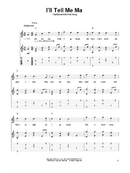 page one of I'll Tell Me Ma (Solo Guitar)