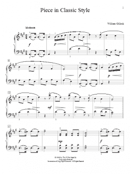 page one of Piece In Classic Style (Educational Piano)