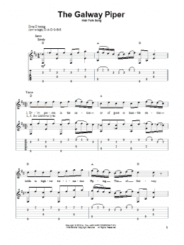 page one of The Galway Piper (Solo Guitar)