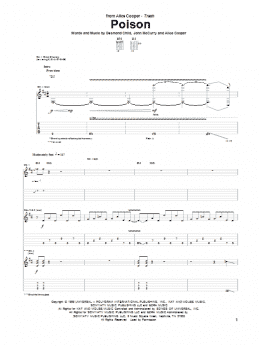 page one of Poison (Guitar Tab)