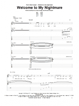 page one of Welcome To My Nightmare (Guitar Tab)