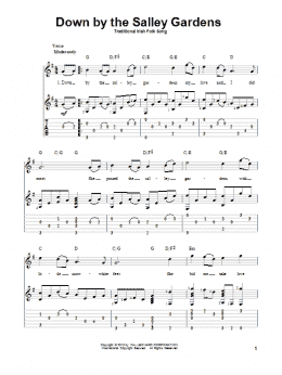 page one of Down By The Sally Gardens (Solo Guitar)
