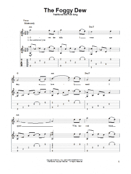 page one of The Foggy Dew (Solo Guitar)