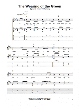 page one of The Wearing Of The Green (Solo Guitar)