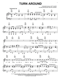 Disciplina otro termómetro Turn Around (Piano, Vocal & Guitar Chords (Right-Hand Melody))