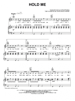 page one of Hold Me (Piano, Vocal & Guitar Chords (Right-Hand Melody))
