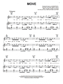 page one of Move (Piano, Vocal & Guitar Chords (Right-Hand Melody))