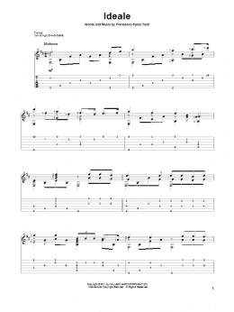 page one of Ideale (Solo Guitar)