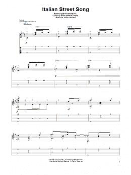 page one of Italian Street Song (Solo Guitar)