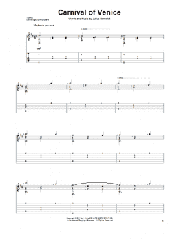 page one of Carnival Of Venice (Solo Guitar)