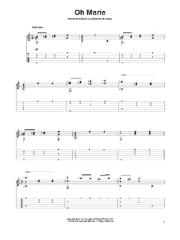 page one of Oh Marie (Solo Guitar)