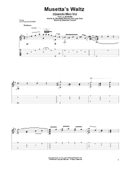 page one of Musetta's Waltz (Quando Men Vo) (Solo Guitar)