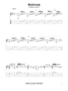 page one of Mattinata (Solo Guitar)