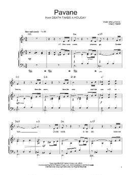 page one of Pavane (Piano, Vocal & Guitar Chords (Right-Hand Melody))