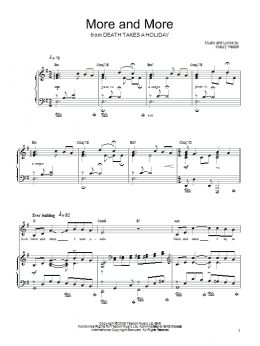 page one of More And More (Piano, Vocal & Guitar Chords (Right-Hand Melody))