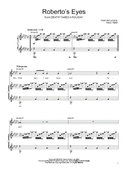 page one of Roberto's Eyes (Piano, Vocal & Guitar Chords (Right-Hand Melody))