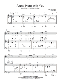 page one of Alone Here With You (Piano, Vocal & Guitar Chords (Right-Hand Melody))
