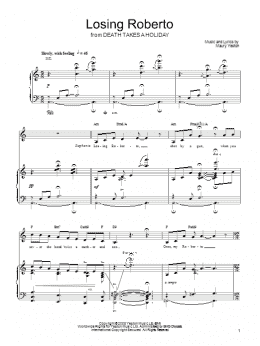 page one of Losing Roberto (Piano, Vocal & Guitar Chords (Right-Hand Melody))
