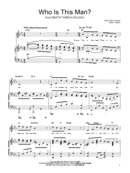 page one of Who Is This Man? (Piano, Vocal & Guitar Chords (Right-Hand Melody))