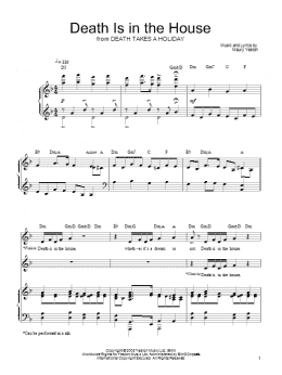 page one of Death Is In The House (Piano, Vocal & Guitar Chords (Right-Hand Melody))