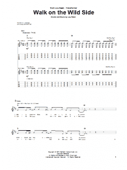 page one of Walk On The Wild Side (Guitar Tab)