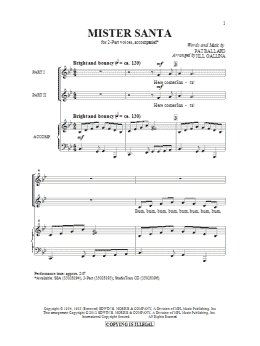 page one of Mister Santa (2-Part Choir)