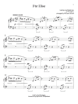 page one of Fur Elise (arr. William Gillock) (Educational Piano)