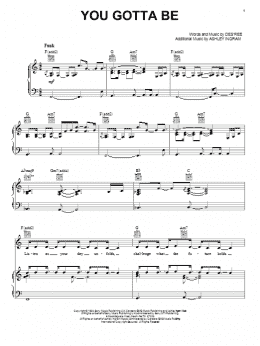 page one of You Gotta Be (Piano, Vocal & Guitar Chords (Right-Hand Melody))