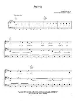 page one of Arms (Piano, Vocal & Guitar Chords (Right-Hand Melody))