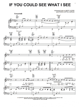 page one of If You Could See What I See (Piano, Vocal & Guitar Chords (Right-Hand Melody))