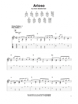 page one of Arioso (Easy Guitar Tab)