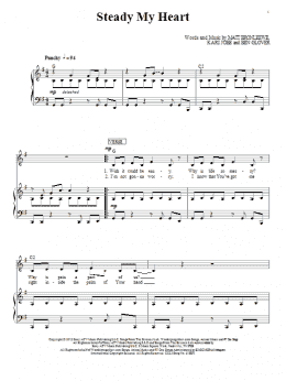 page one of Steady My Heart (Piano, Vocal & Guitar Chords (Right-Hand Melody))