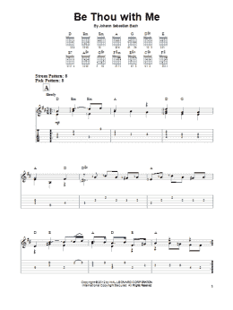 page one of Be Thou With Me (Easy Guitar Tab)