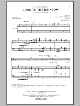 page one of Look To The Rainbow (SATB Choir)