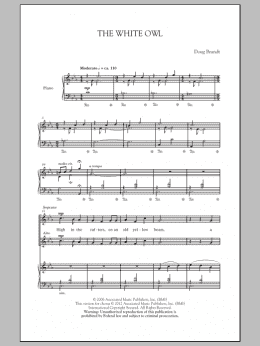 page one of The White Owl (SATB Choir)