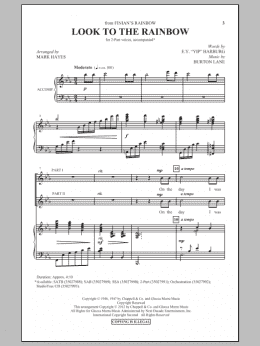 page one of Look To The Rainbow (2-Part Choir)