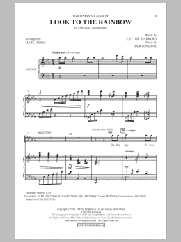 page one of Look To The Rainbow (SAB Choir)