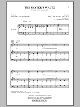 page one of The Skater's Waltz (2-Part Choir)