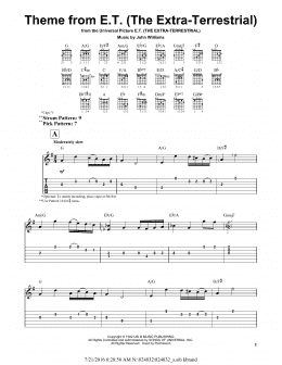 page one of Theme from E.T. (The Extra-Terrestrial) (Easy Guitar Tab)