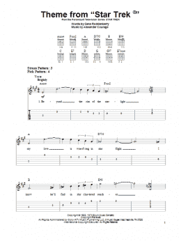 page one of Theme from Star Trek(R) (Easy Guitar Tab)