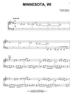 page one of Minnesota, WI (Piano, Vocal & Guitar Chords (Right-Hand Melody))