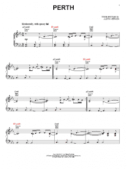 page one of Perth (Piano, Vocal & Guitar Chords (Right-Hand Melody))