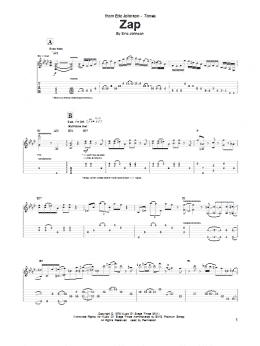 page one of Zap (Guitar Tab)