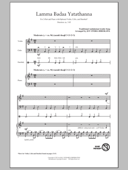page one of Lamma Badaa Yatathanna (2-Part Choir)