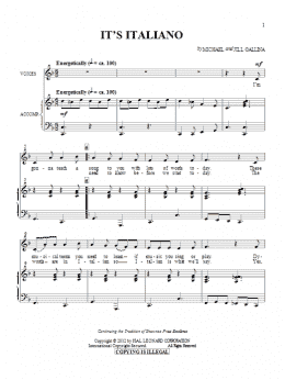 page one of It's Italiano (Choir)