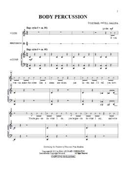 page one of Body Percussion (Choir)
