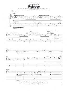 page one of Release (Guitar Tab)