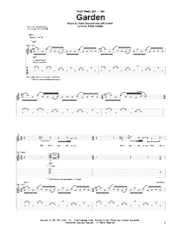 page one of Garden (Guitar Tab)